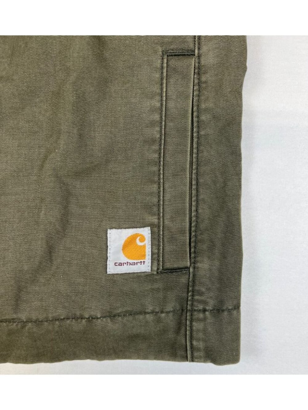 Carhartt Women S4/6 Canvas Hooded Jacket Quilted Lined Olive Green Utility Parka - Picture 6 of 10